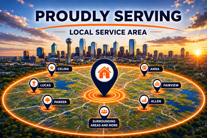 Easton Fencing Service Areas