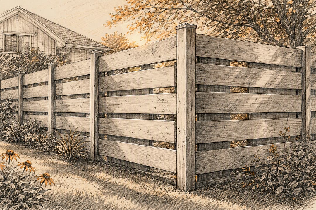privacy fence ideas Shadowbox privacy fence showing alternating board sides - privacy fence ideas
