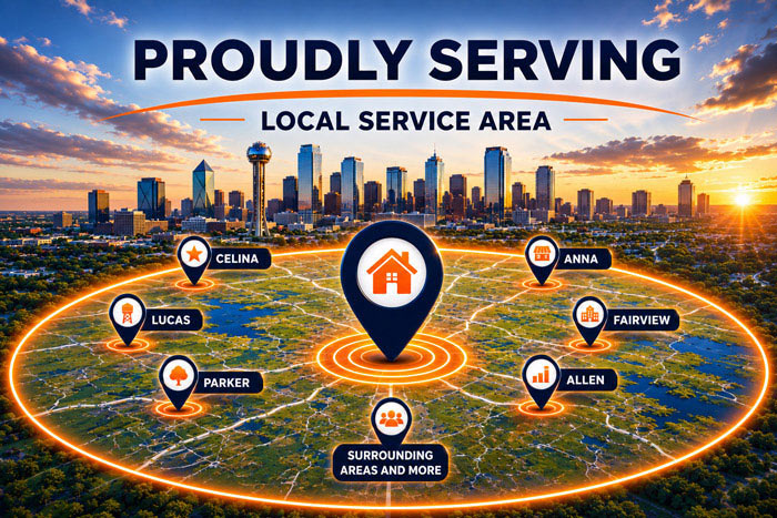 Easton Fencing Service Areas