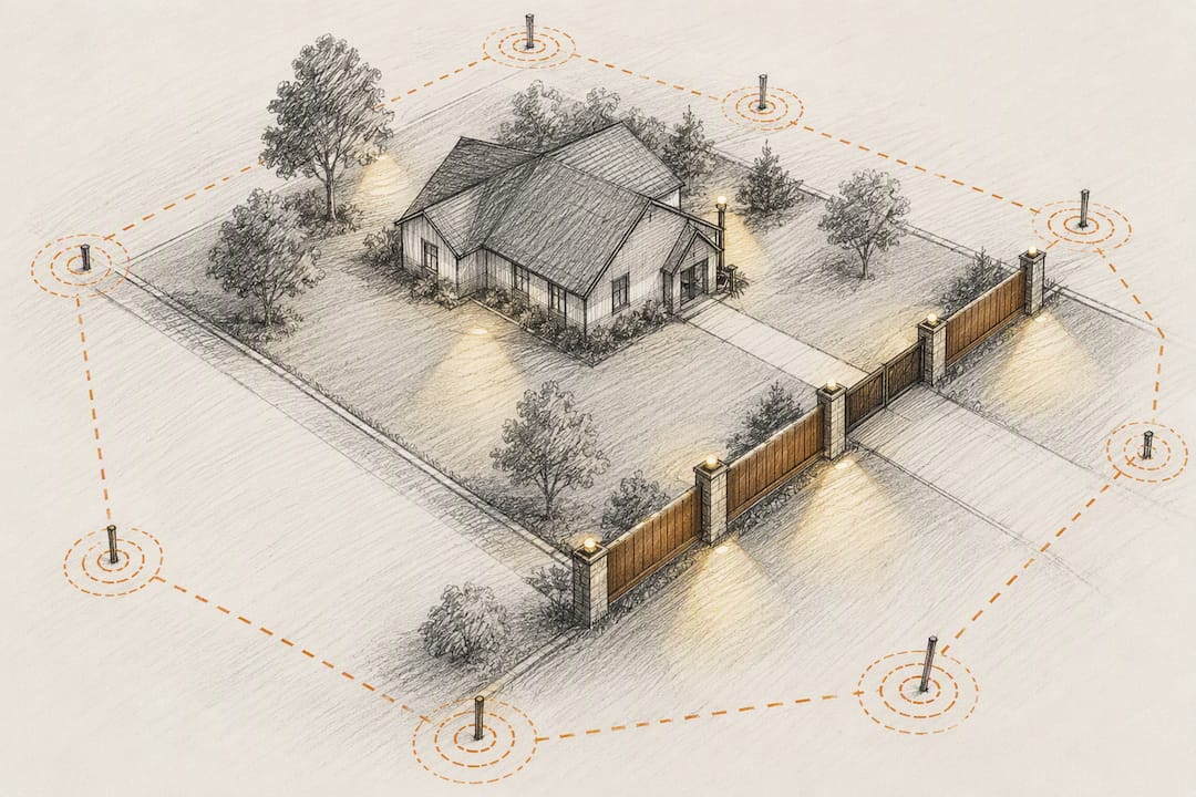 Illustration of layered perimeter security