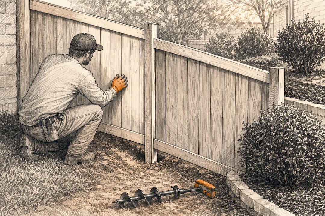 Fence panels following uneven ground