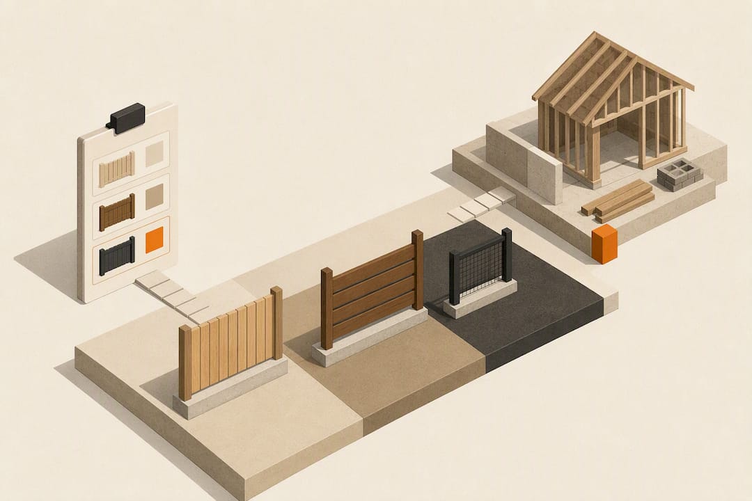 Isometric fence cost planning title card
